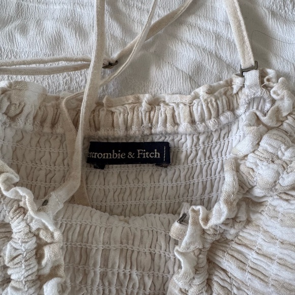 Abercrombie White and Beige Striped Dress - Picture 6 of 10